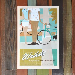 waikiki on bicycle